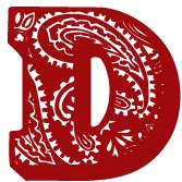 Capital Letter D in House of Lime's Paisley Caps Font